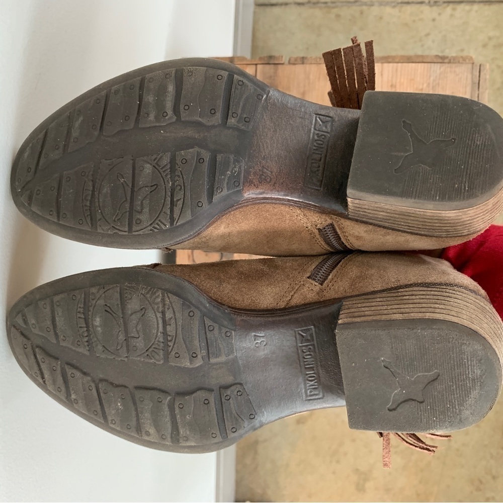 Pikolino‎ Suede Booties with Leather Tassel Detail Size 37/7 - Picture 8 of 9